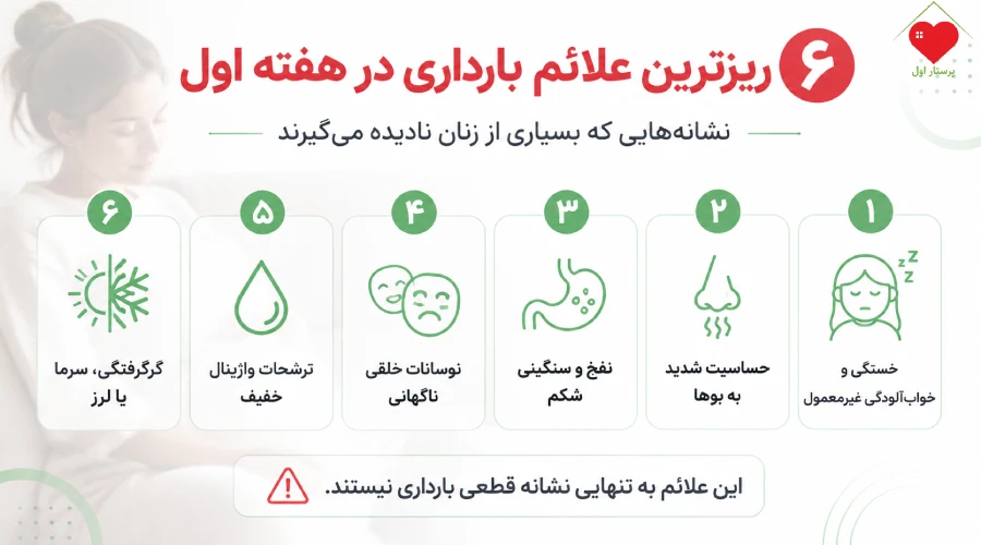 ریزترین علائم بارداری در هفته اول