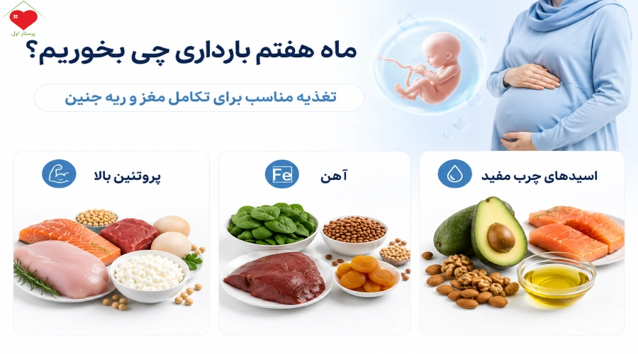 ماه هفتم بارداری چی بخوریم؟